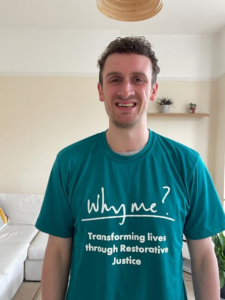 Duncan in his Why me? t-shirt