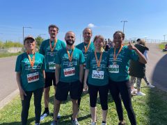 A group photo of our running team